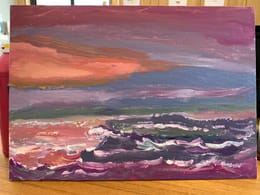 Stormy magical seas - Acrylic painting